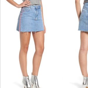 NWT topshop moto stripe denim skirt